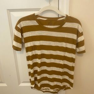 XXS striped mustard Madewell Tshirt